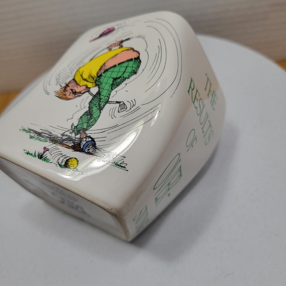 Vintage Funny Golf Mug “The Results of Over-Swing” - Picture 10 of 10